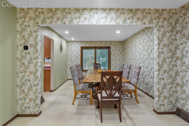 1304 Player Dr, Troy, MI 48085 - dining room with wallpapered walls and recessed lighting