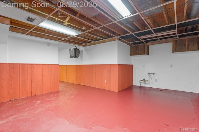 1304 Player Dr, Troy, MI 48085 - below grade area with wainscoting and wooden walls