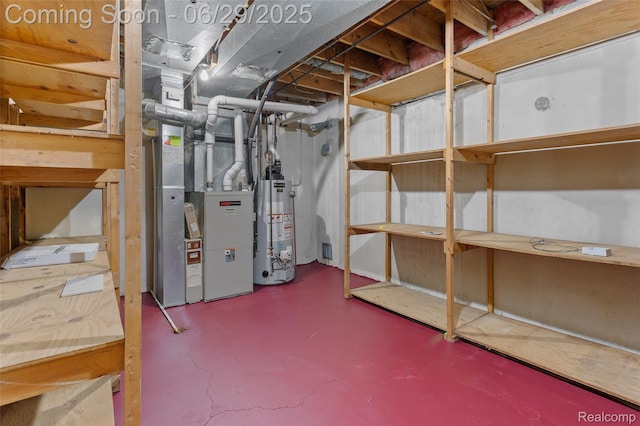 1304 Player Dr, Troy, MI 48085 - unfinished basement featuring water heater