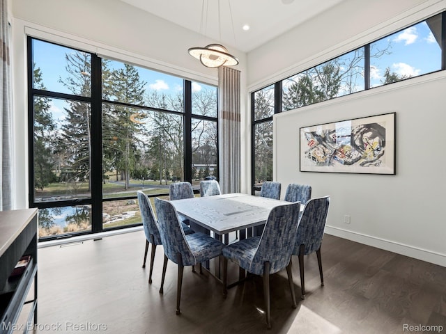 4890 Charing Cross Rd, Bloomfield Hills, MI 48304 - dining area with wood finished floors, recessed lighting, and a chandelier