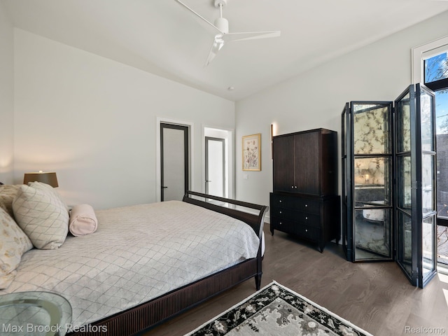 4890 Charing Cross Rd, Bloomfield Hills, MI 48304 - bedroom with dark wood-style floors and ceiling fan