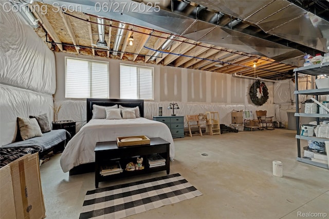 28545 Cottage Ln, New Hudson, MI 48165 - bedroom featuring concrete floors