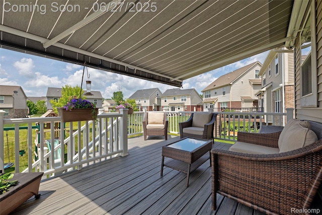 28545 Cottage Ln, New Hudson, MI 48165 - deck with a residential view