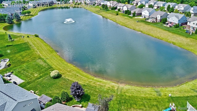 28545 Cottage Ln, New Hudson, MI 48165 - aerial view of residential area featuring a large body of water