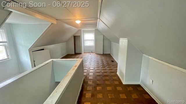 12857 Robson St, Detroit, MI 48227 - additional living space with vaulted ceiling and a decorative wall
