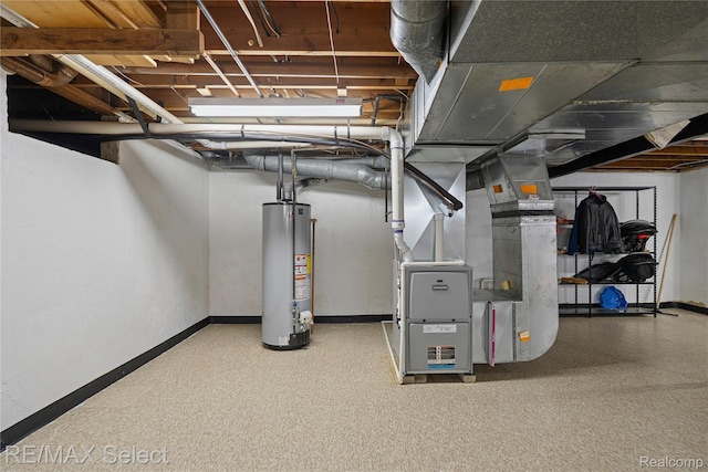 6088 Sierra Pass, Flint, MI 48532 - unfinished basement with gas water heater and heating unit