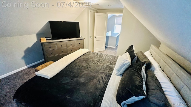 23360 Battelle Ave, Hazel Park, MI 48030 - bedroom with carpet floors and lofted ceiling