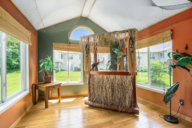 1721 Quail Run Dr, Kalamazoo, MI 49009 - sunroom / solarium featuring healthy amount of natural light and vaulted ceiling