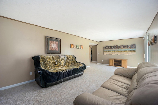 1721 Quail Run Dr, Kalamazoo, MI 49009 - carpeted living room with baseboards and ornamental molding