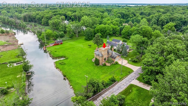 9000 Ferry Rd, Grosse Ile, MI 48138 - aerial view of a large body of water and a heavily wooded area