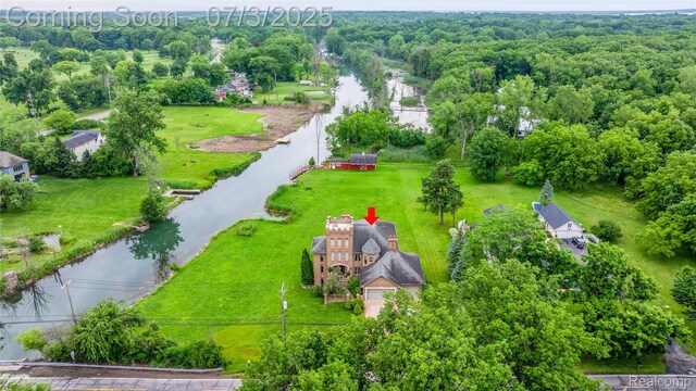 9000 Ferry Rd, Grosse Ile, MI 48138 - drone / aerial view of a large body of water