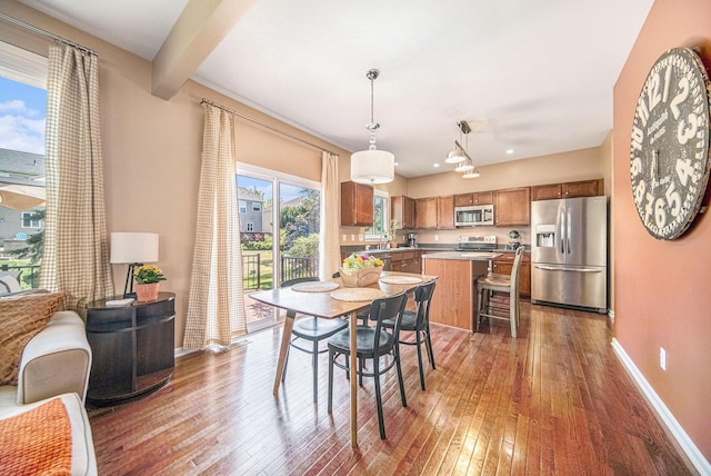 440 Shiloh Dr, Chelsea, MI 48118 - dining room featuring wood-type flooring
