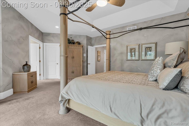 550 Kings Fairway Ct, Grand Blanc, MI 48439 - bedroom with carpet flooring and ceiling fan