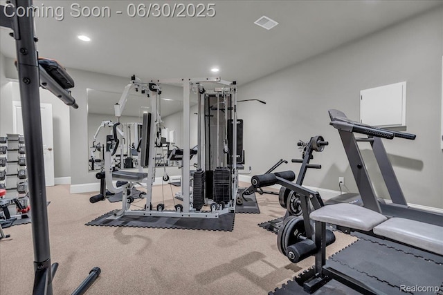 550 Kings Fairway Ct, Grand Blanc, MI 48439 - exercise room with baseboards and recessed lighting