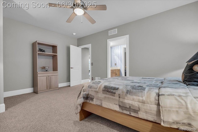 550 Kings Fairway Ct, Grand Blanc, MI 48439 - bedroom featuring carpet, ceiling fan, and ensuite bath