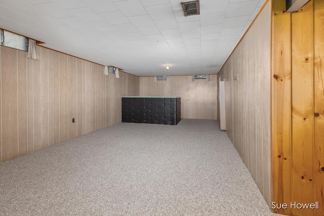 1547 Edith Ave NE, Grand Rapids, MI 49505 - finished basement with carpet floors and wood walls