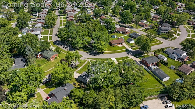 4550 Justine St, Shelby Twp, MI 48317 - aerial overview of property's location with nearby suburban area