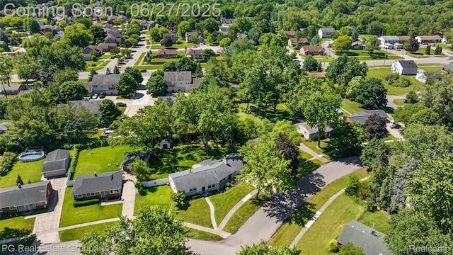 4550 Justine St, Shelby Twp, MI 48317 - aerial perspective of suburban area