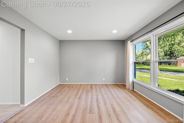 4550 Justine St, Shelby Twp, MI 48317 - spare room with light wood-type flooring and recessed lighting