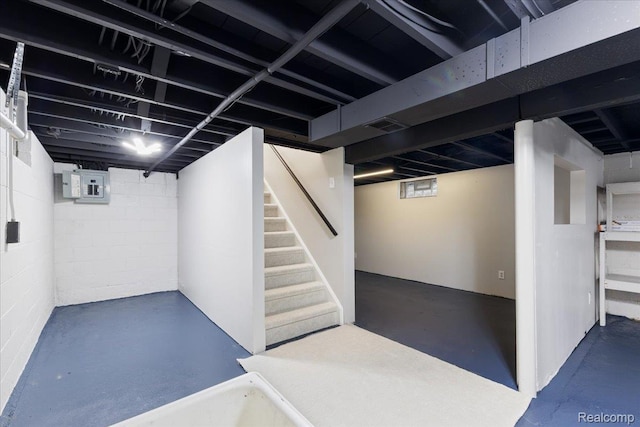 192 W Hopkins Ave, West Bloomfield, MI 48340 - below grade area with electric panel and stairway