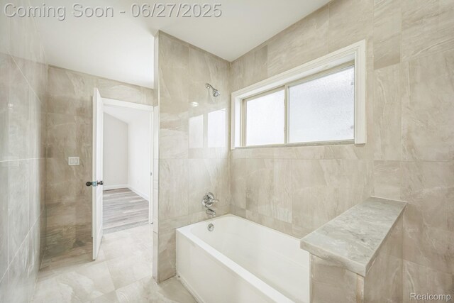 1730 E Woodruff Ave, Hazel Park, MI 48030 - full bath with tile walls and shower / bath combination