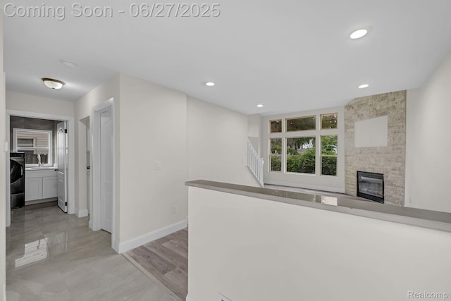 1730 E Woodruff Ave, Hazel Park, MI 48030 - hallway with a sink and recessed lighting