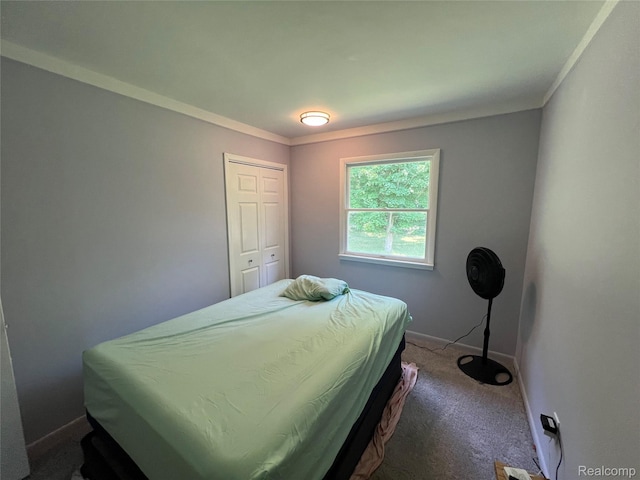 6197 Sober Rd, Fowlerville, MI 48836 - bedroom with carpet floors and crown molding
