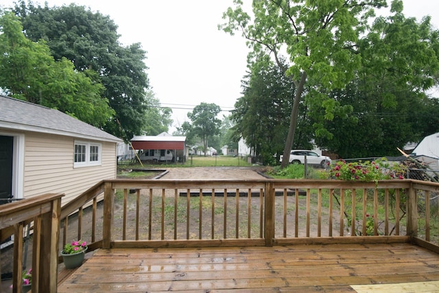 1100 W Laketon Ave, Muskegon, MI 49441 - view of wooden terrace