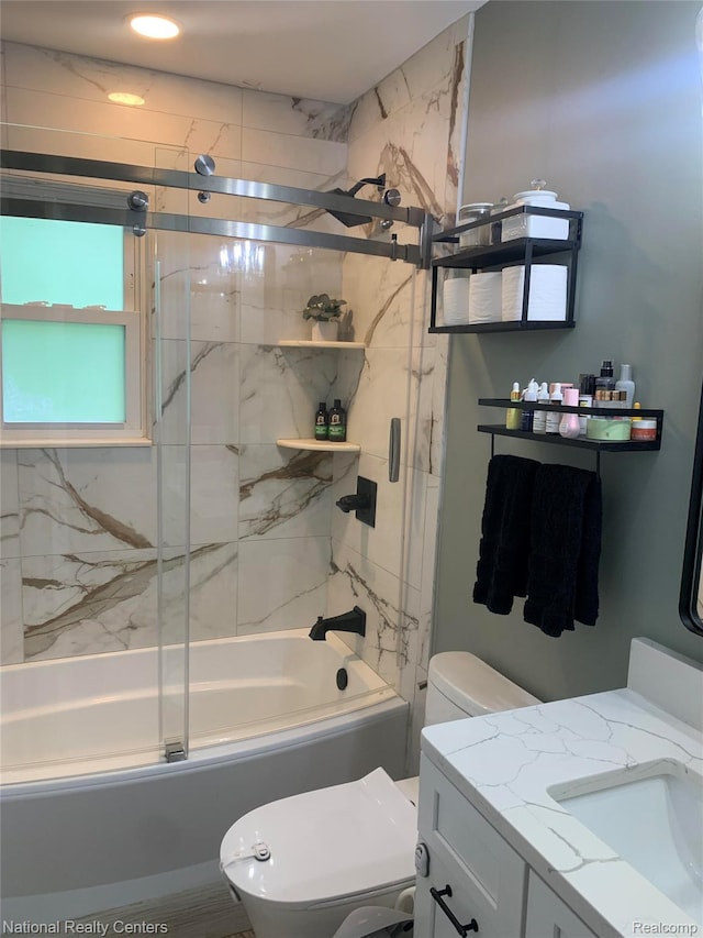 1485 Paramount St, Novi, MI 48377 - full bath featuring vanity and combined bath / shower with glass door