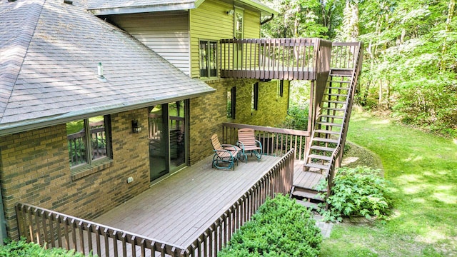 1769 Maple Ln, Benton Harbor, MI 49022 - wooden terrace featuring stairs