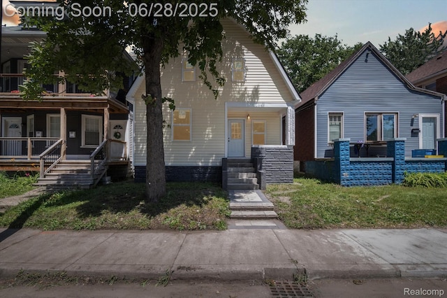 9578 Oakland St, Detroit, MI 48211 - view of front of house featuring covered porch