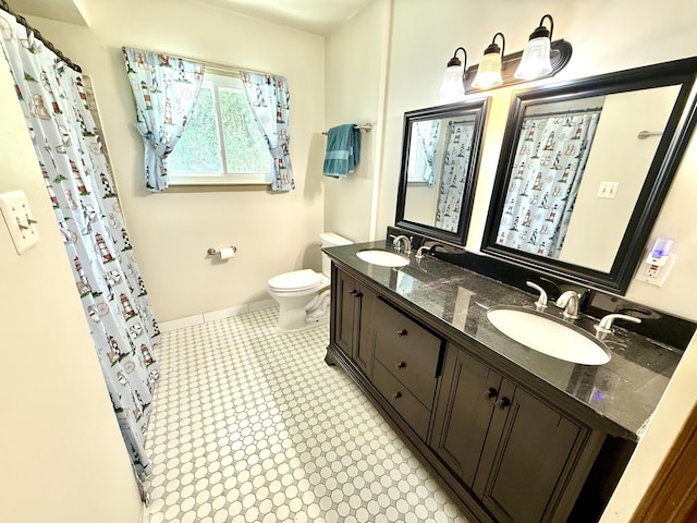 10844 Judd Rd, Willis, MI 48191 - full bathroom with double vanity and a shower with curtain