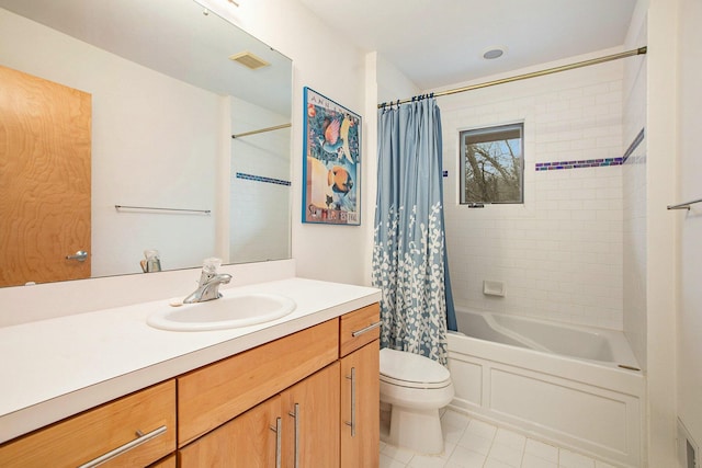 8023 Trail Rdg, Dexter, MI 48130 - full bathroom featuring vanity, tile patterned floors, and shower / tub combo