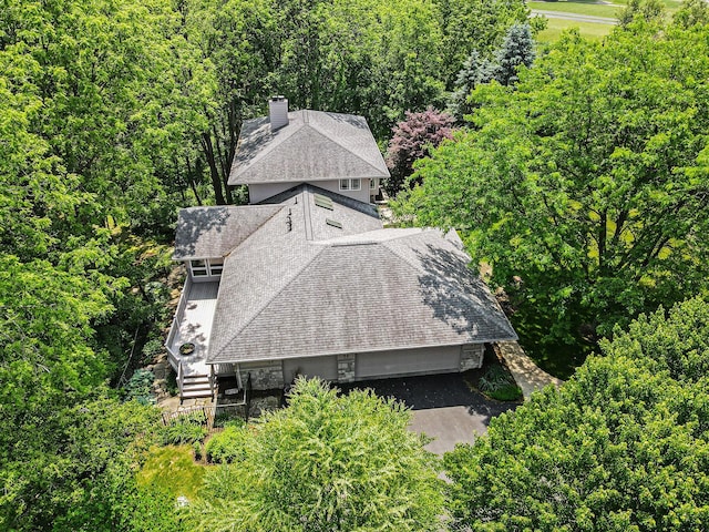 8023 Trail Rdg, Dexter, MI 48130 - view from above of property with a heavily wooded area
