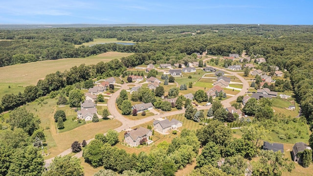575 Autumns Way Blvd, Kalamazoo, MI 49009 - aerial view of residential area with a heavily wooded area