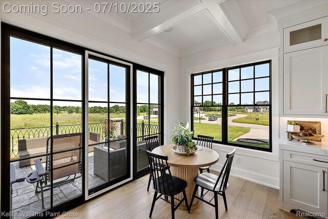 6295 Canter Creek Trl, Grand Blanc, MI 48439 - sunroom / solarium featuring beamed ceiling
