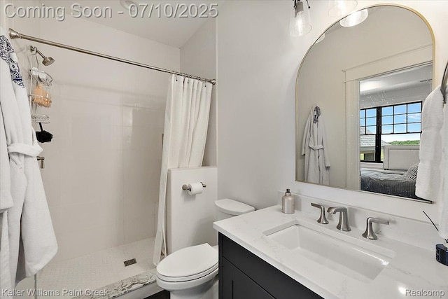6295 Canter Creek Trl, Grand Blanc, MI 48439 - bathroom featuring vanity, a tile shower, and ensuite bath