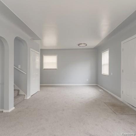440 Jewell St, Southfield, MI 48220 - spare room featuring carpet flooring and stairs