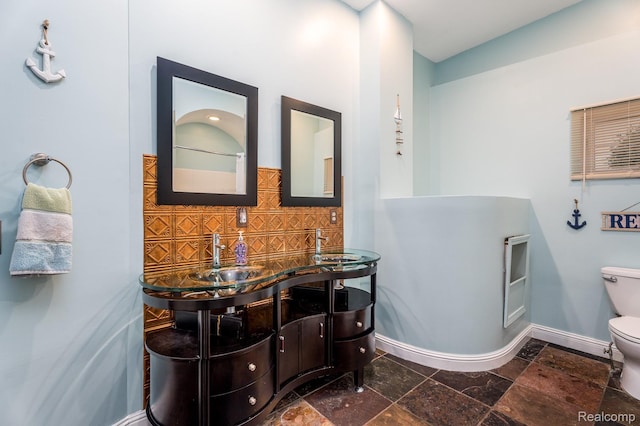 2624 Lynch, Highland, MI 48357 - bathroom with stone tile floors and backsplash