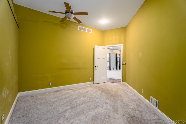 2624 Lynch, Highland, MI 48357 - unfurnished room with ceiling fan and carpet flooring