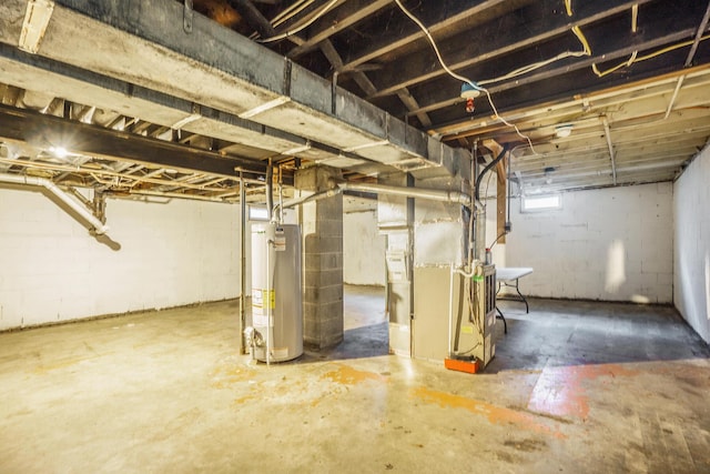 1315 Sutherland Ave, Kalamazoo, MI 49006 - below grade area featuring gas water heater and heating unit