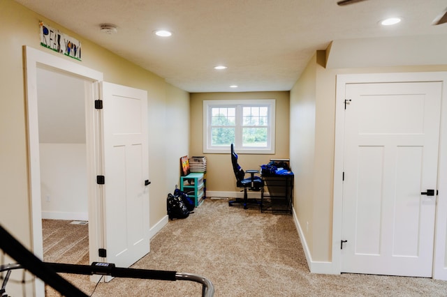2634 Fitzgerald Ave, Fremont, MI 49412 - carpeted home office with recessed lighting