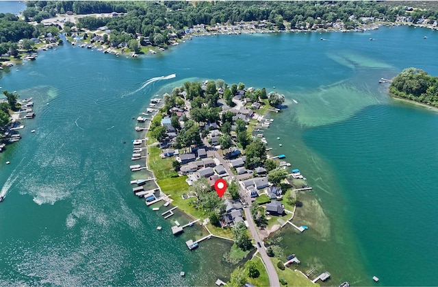 31467 Maple Island Rd, Dowagiac, MI 49047 - aerial overview of property's location featuring a nearby body of water