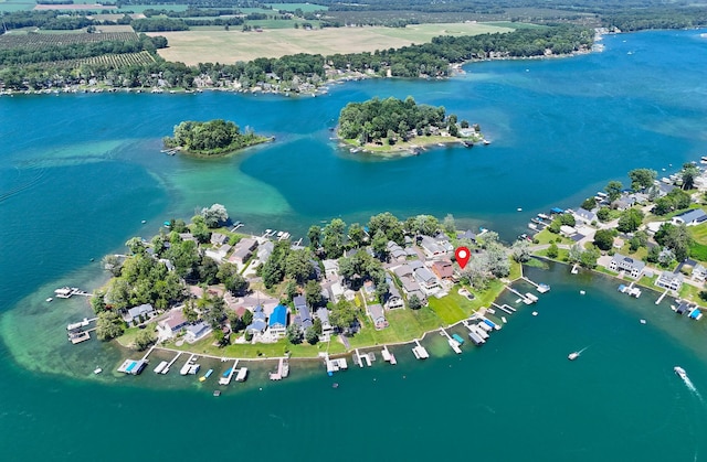 31467 Maple Island Rd, Dowagiac, MI 49047 - drone / aerial view of a large body of water