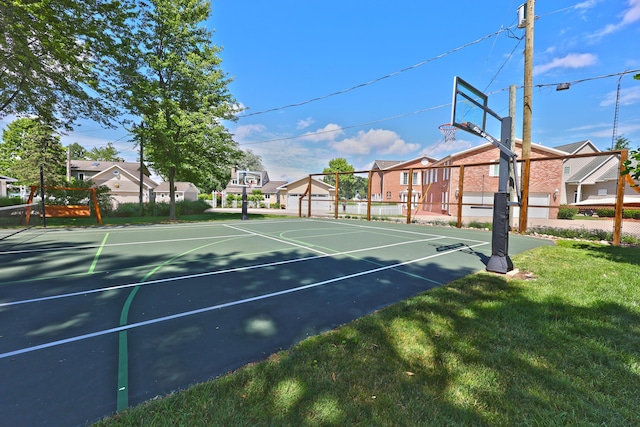 31467 Maple Island Rd, Dowagiac, MI 49047 - view of sport court with community basketball court and a residential view
