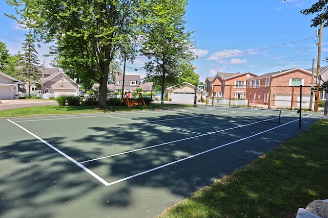 31467 Maple Island Rd, Dowagiac, MI 49047 - view of tennis court with a residential view