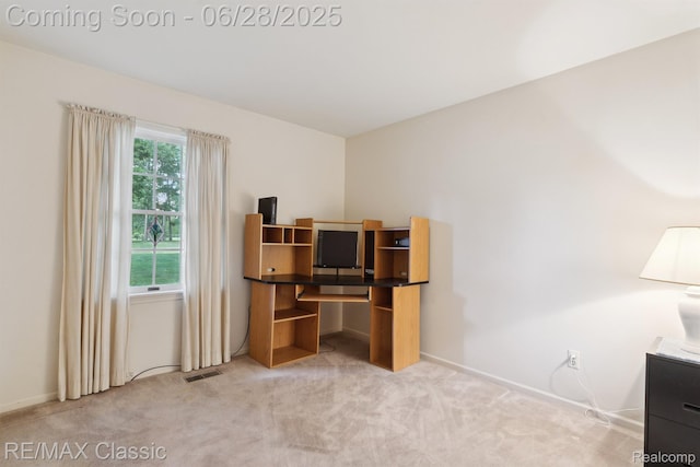 3925 Taggett Lake Dr, Highland, MI 48357 - home office featuring light carpet