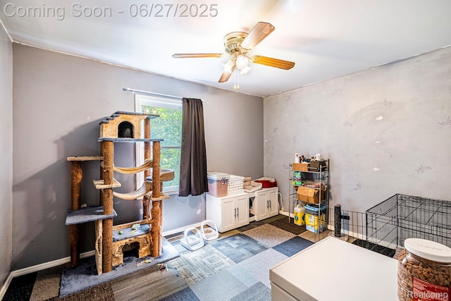 15375 Murray Rd, Byron, MI 48418 - bedroom featuring baseboards and a ceiling fan