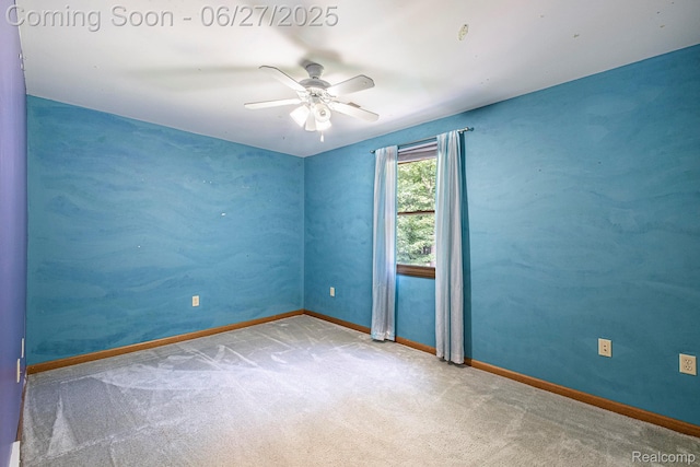 15375 Murray Rd, Byron, MI 48418 - carpeted spare room with ceiling fan and baseboards