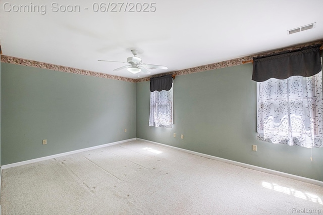 15375 Murray Rd, Byron, MI 48418 - carpeted spare room featuring ceiling fan and baseboards